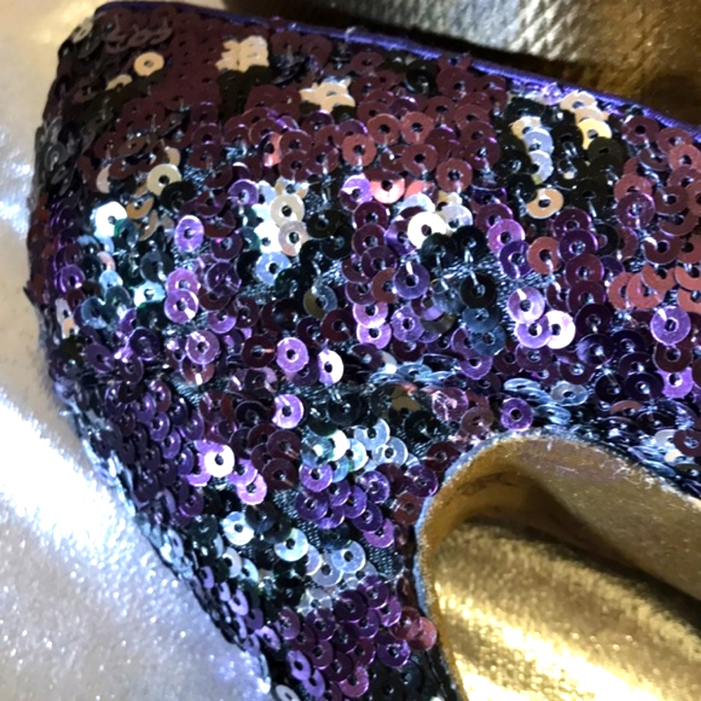 Betsy Johnson Multi Color Shimmer Sequence 7m 5” … - image 7